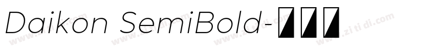 Daikon SemiBold字体转换